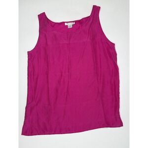 Philip & Monica 100% Silk Tank Top Women's M Fuchsia Sleeveless